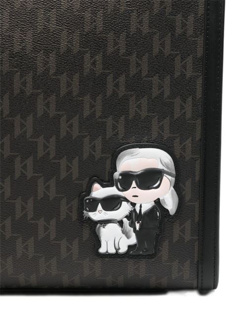 Borsa donna tote con patch logo Karl Lagerfeld | B1W300225059